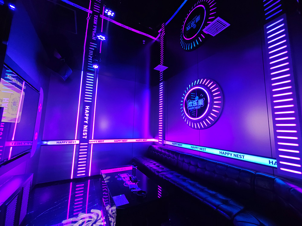 Modern neon KTV interior